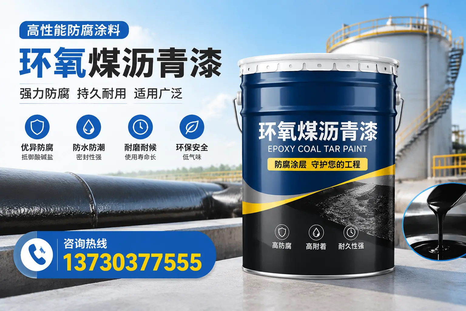环氧煤沥青漆的耐久性分析，适合大名的使用场景